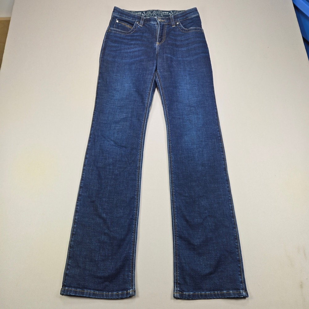 Wrangler Jeans Q-Baby Ultimate Riding Bootcut Dark Wash Denim Womens 5/6 x 34